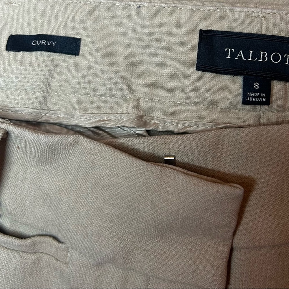 Talbots Curvy Bootcut Khaki Dress Pants Size 8 - Picture 7 of 10
